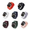 Elektronische Uhr Leuchtendes Quadratisches Zifferblatt Nicht Wasserdicht Verstellbar Bequem Genaue Zeit Herz-Druck Kinder LED Digital Sport Armbanduhr für Tägliches Tragen