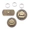Vintage Bronze Zinc Alloy Luxury Pet ID Tag Custom Engraved Dog Tag with Paw Print Durable Metal Collar Tag for Dogs