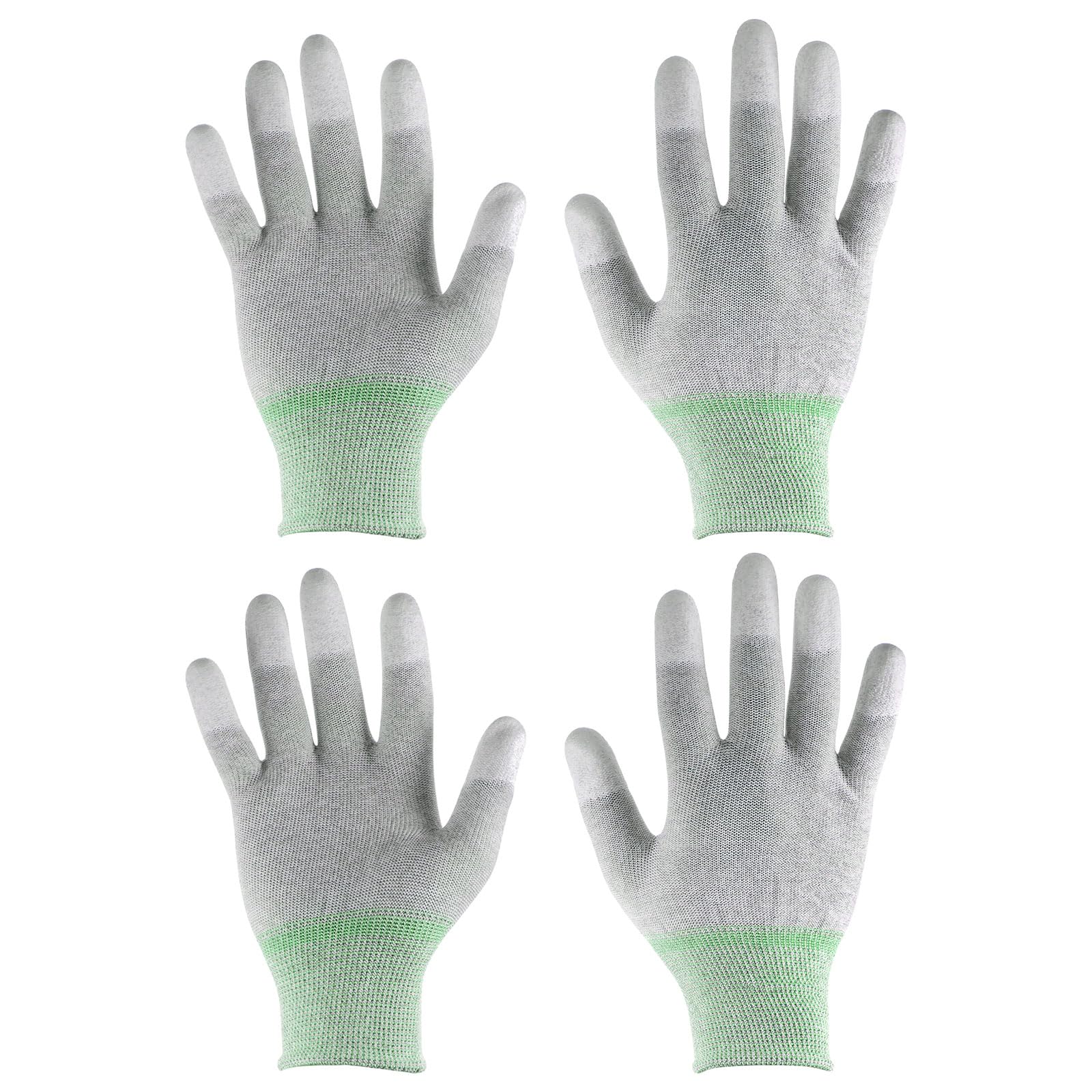 

2 Pairs ESD Antistatic Gloves 20cm High Resistance Carbon Fiber Computer Gloves for PC Computer Electronics Installation and Repair Green [uxcell]