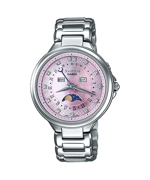 

Casio Sheen Women s Stainless Steel 50M Water Resistant Analog Quartz Watch SHE-3044D-4A червоний