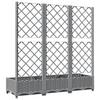 Vidaxl Garden Planter With Trellis, Light Grey, 120X40X121.5 Cm, Pp