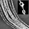 Promotion Wholesale Solid 925 Sterling Silver Beautiful Water Wave Necklace Singapore Chain With Lobster Clasps 16"-30"