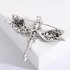 Retro Dragonflies Crystal Brooch Pin Elegant Rhinestones Animal Lapel Accessory for Women and Girls Fashion Jewelry
