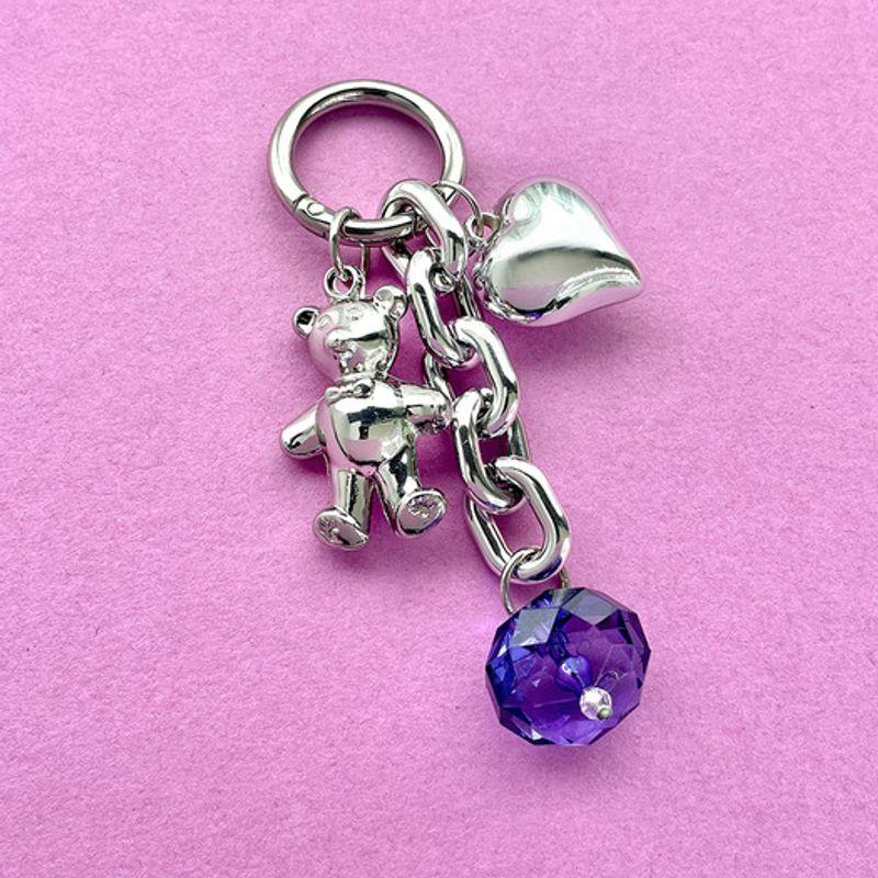 

SATTCHI BE BE BEAR HEART KEY RING Red