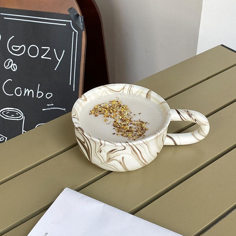 Ink Cup Ripple Water Ripple Ceramic Coffee Cup Household Water Cups Creative Flowing Cloud Ink Makeup Cups Kitchen Drinkware Mug