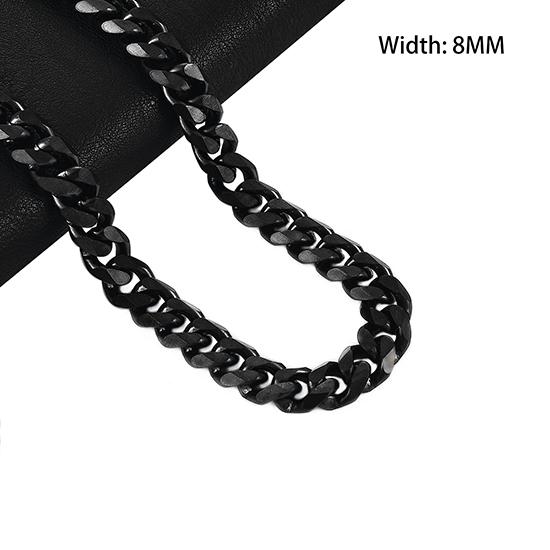 Klobige Edelstahlkette für Herren Gliederkette Panzerkette Miami Cuban Kette Damen Choker Punk Rock Junge Metall Hals Schmuck Accessoire Geschenk