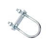 1Pcs New Galvanized Q235 Carbon Steel M8 Round Tube Clamp With Baffle Screws Round Bolt Right Angle U-bolt for Round Tube