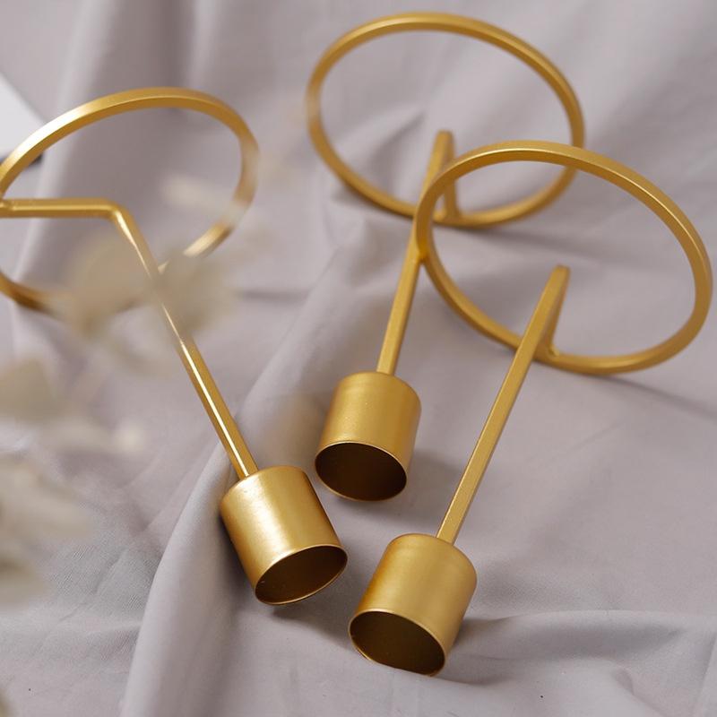 Xmas Candle Holder Candlestick Iron Craft Festival Party Decoration Ornament