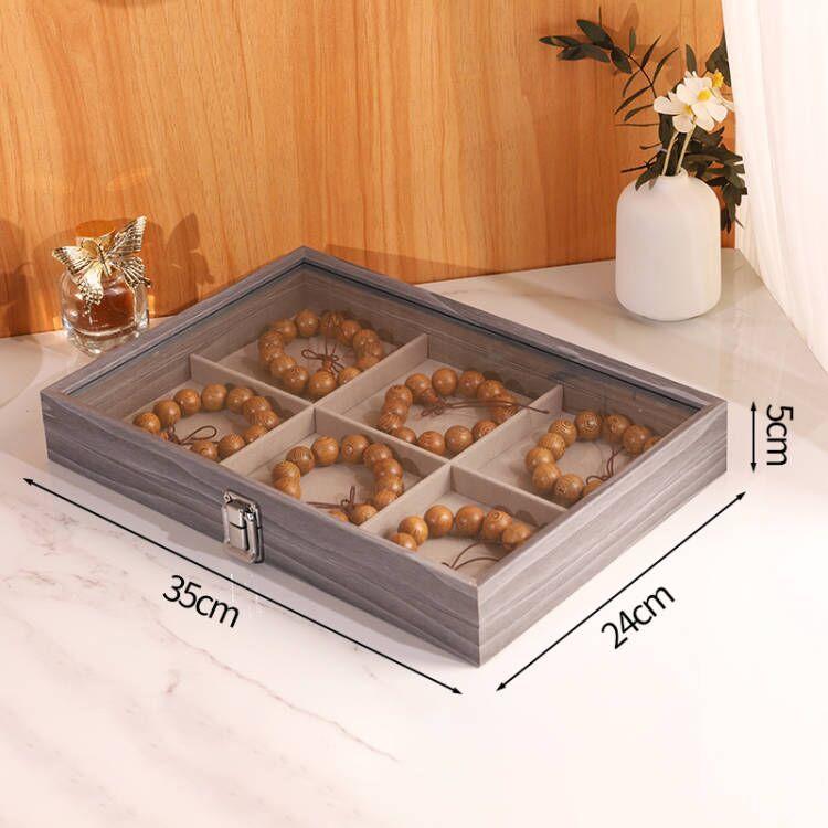 Dust-proof Sunroof with Lid Bracelet Storage Box Buddha Beads Cultural Play Bracelet Collection Box Buddha String Bracelet Jewelry Box