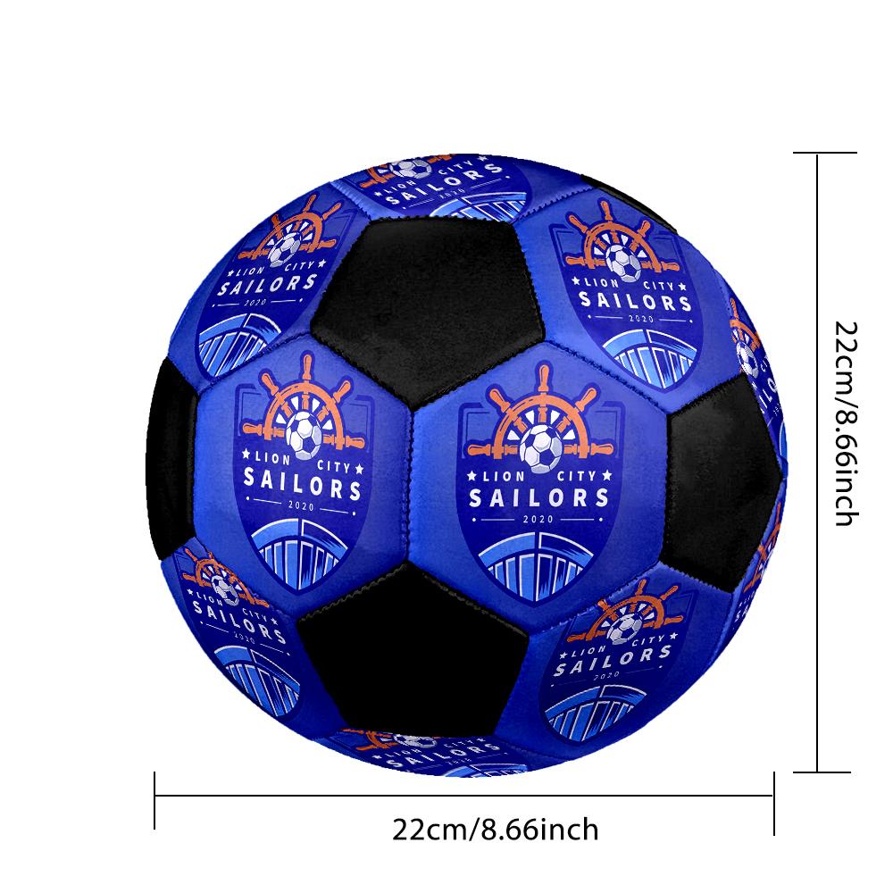 SIZE 5 Lion City Sailors Football Club Soccer Ball Colorful All Ages Machine Stitched PVC Competition Ready Durable High-Bounce