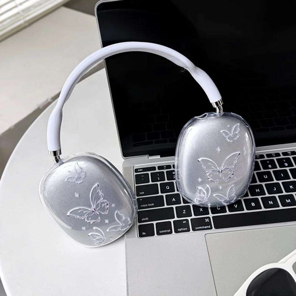 Applicable AirPods Max Earmuffs Tpu Transparent and Light Korean Ins Girl Heart Apple Headphone Case