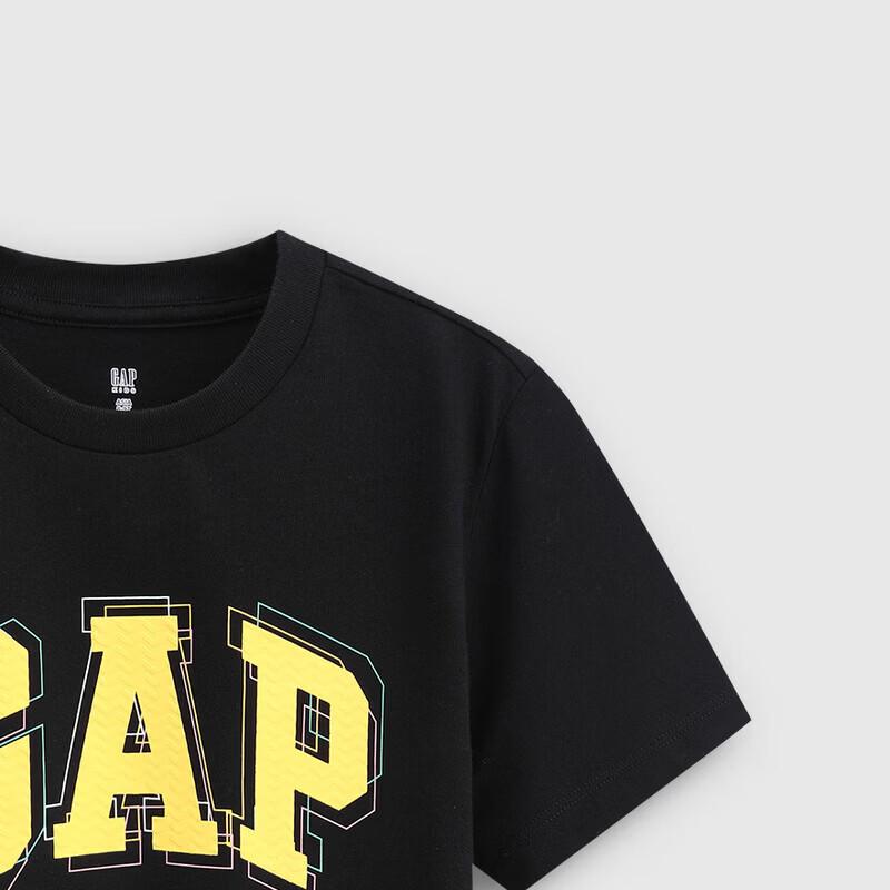 Gap Boys' Pure Cotton Logo Print Short Sleeve T-Shirt