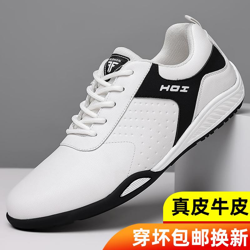 

Men s casual leather shoes 2025 autumn new fashion trend men s sports shoes leather breathable running shoes 38