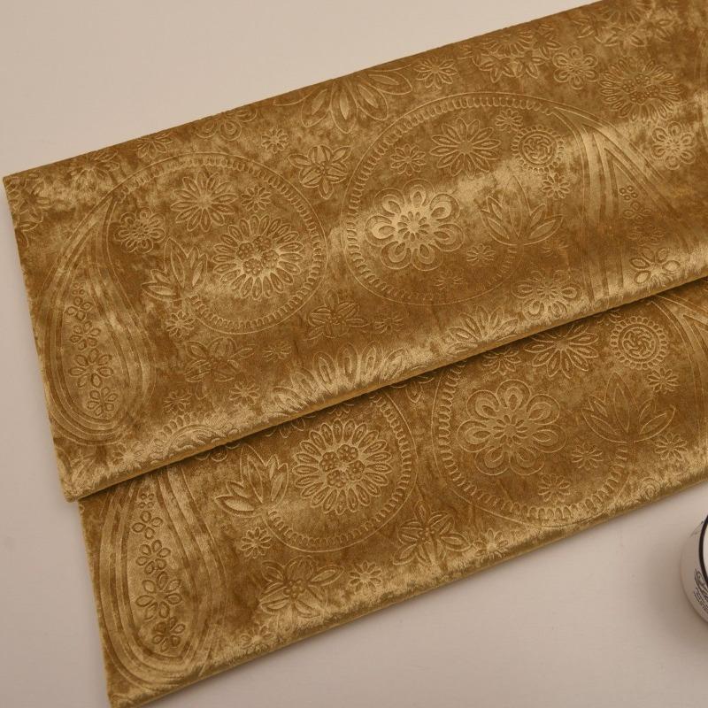 High Quality 3D Embossed Velvet Upholstery Fabric Solid Color for DIY Sewing Sofa Cover Throw Pillow Home Decoration Accessories