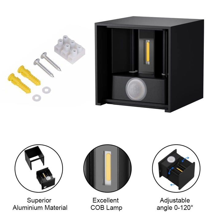 Applique Exterieure Klighten - FBA-A310-GanY-12W-Hei-3000K