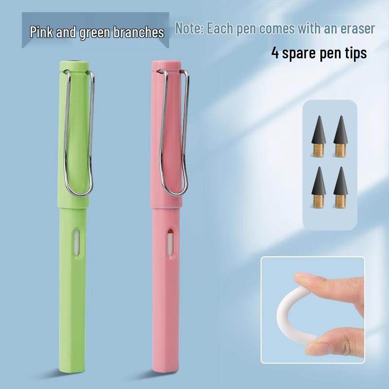 Black Technology Student Eternal Pen: Automatic, Continuous Core Pencil - No Sharpening Needed, Perfect for Children's Learning.