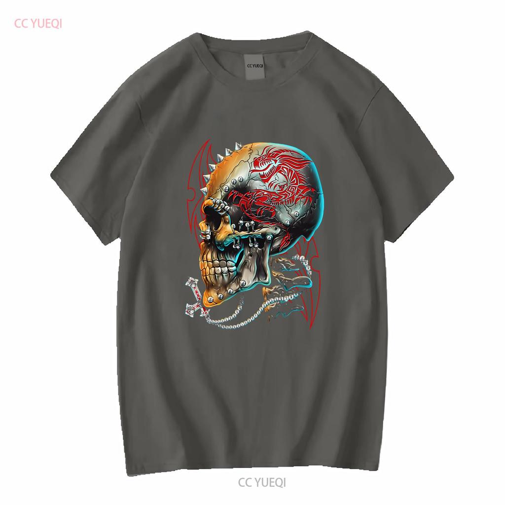 T shirt 3D Rock Chang Original Antichrist Skull Glow in the Dark  vintage Washed Casual Unisex Comfortable homme