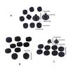 Pack Of 10 Professional Drum Felt Bottom Cover Drum Felt Bottom Covers Replacement Set For Superior Vibration Isolation