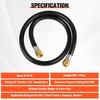 Wadoy RV Propane Hose Connector Assembly 3 Foot - 3/8" Female Flare X 3/8" Female Flare Quick Connect Hose 59913 (Total Length 3.28Ft)