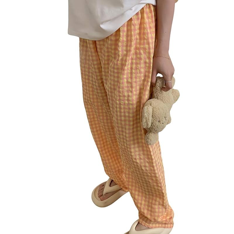 

[newsight] ladies pajama pants room pants Classy pattern skin-friendly room wear bottoms long pants relax Thin Room wear good sleep spring summer