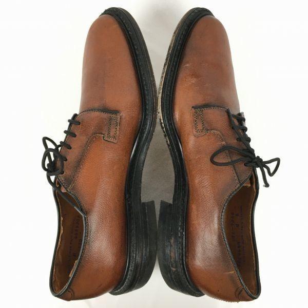 70s-80s USA Vintage Rare BRITISH WALKERS Plain Toe Business Shoes Brown size 9D 26.5-27.0 Men's(USED)