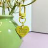 Colorful Metal Love Heart Pendant Keychain - Candy Color Heart-Shaped DIY Piece & Door Buckle Accessory