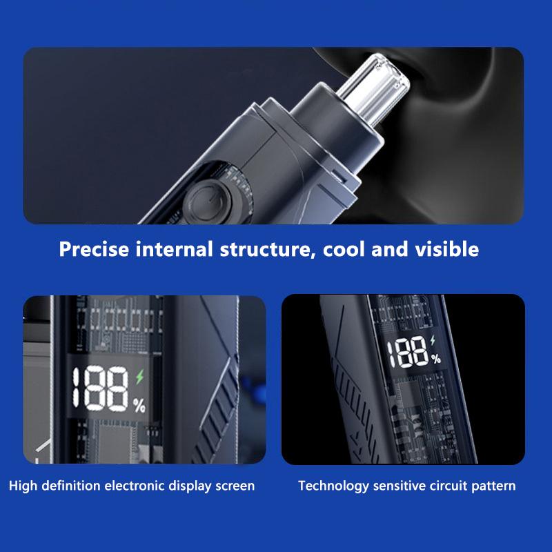 Led Portable Display Home Nose Hair Remover Electric Nose Hair Trimmer Usb Charging Safety Face Hair Cleaning Care