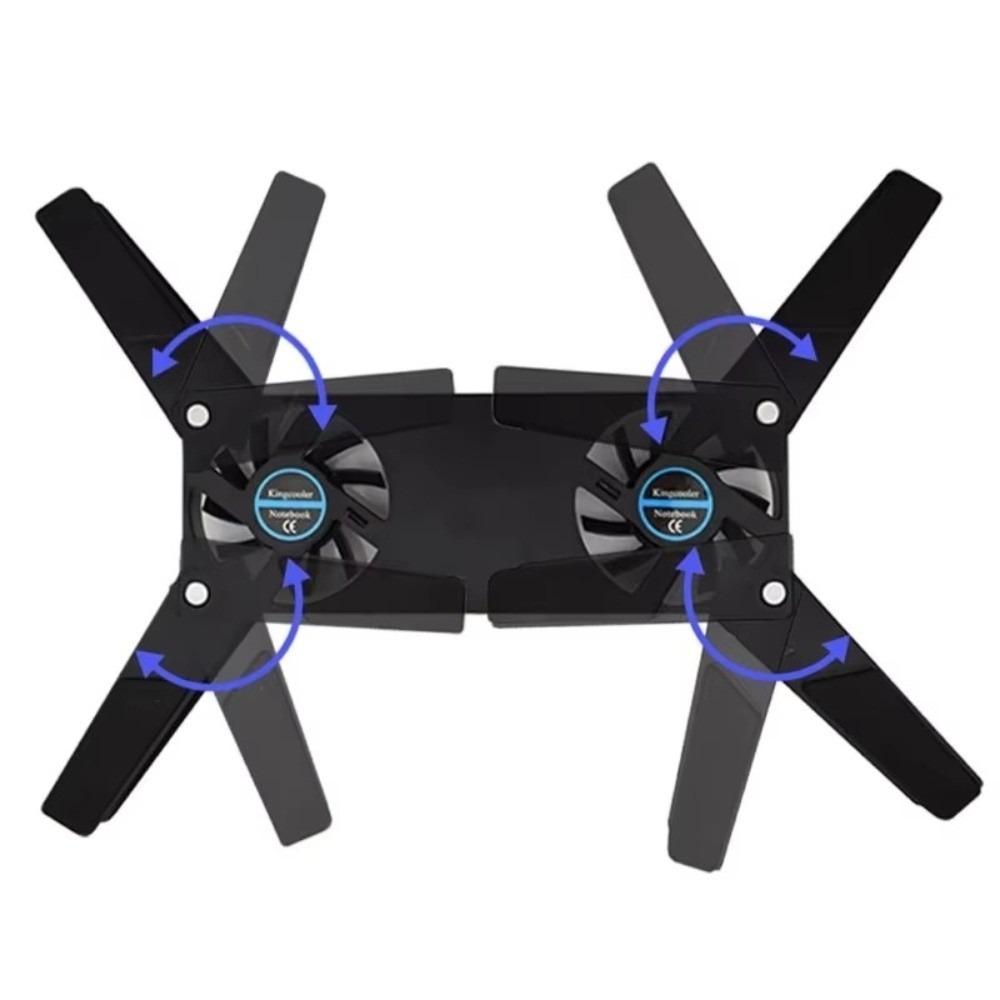 Foldable USB Powered Cooler with Double Fans Notebook Cooler Laptop Cooler for 7-15 inch Laptop