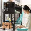 Multi-functional Kitchen Sink Cabinet Rack: Dustproof Countertop Storage for Bowls, Plates, and Dishes with Drainage.