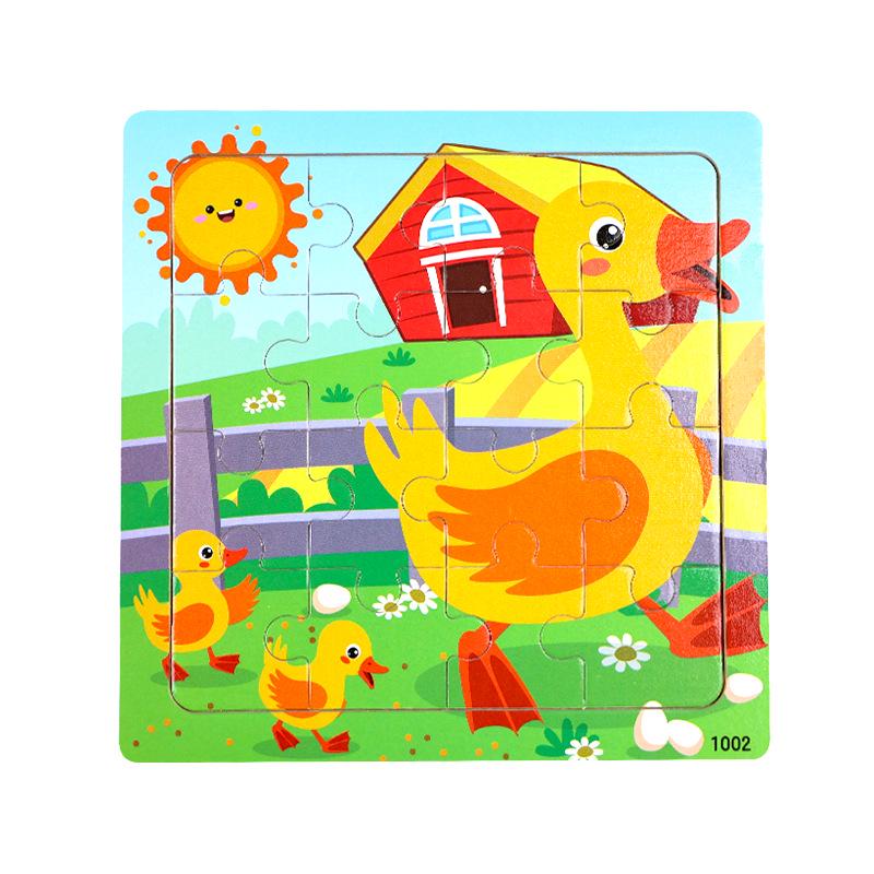 Popular Wooden Dinosaur and Animal Puzzle for Children's Early Education