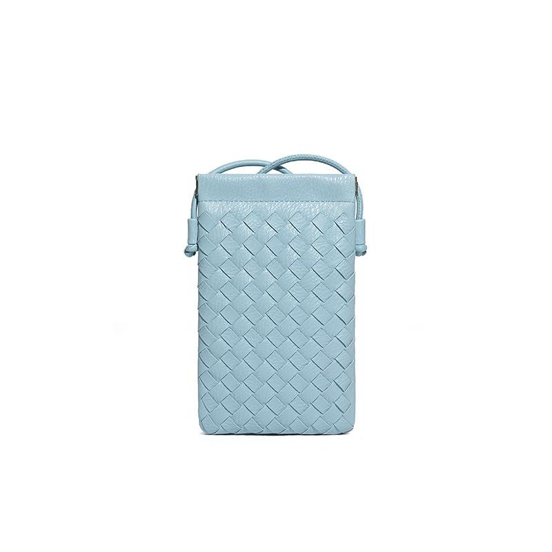 Vertical Mobile Phone Small Square Bag, Fashionable Hand-woven Bag, Mini and Cute Solid Color Single-shoulder Crossbody Bag