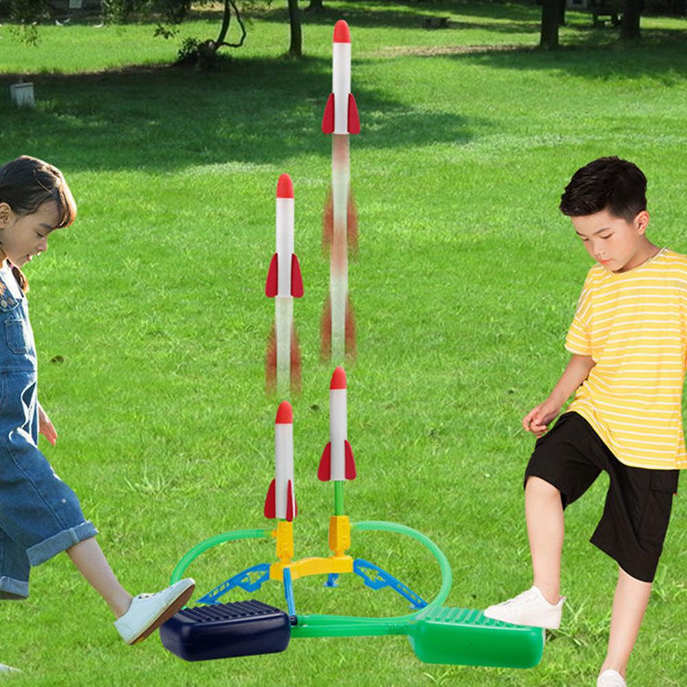 Toy Rocket Launcher For Kids With 3 Foam Rockets And Toy Air Rocket Launcher