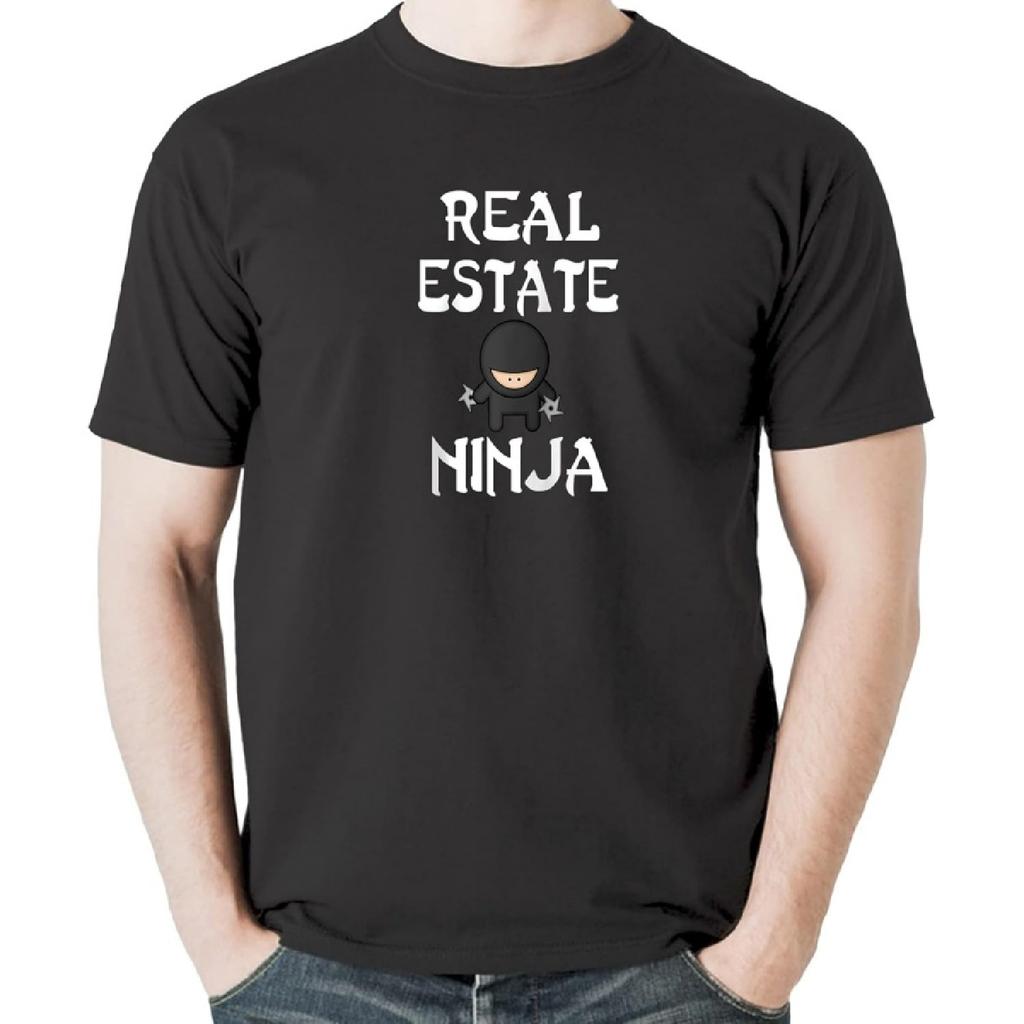 Maglietta Ninja Immobiliare per Agenti Immobiliari Maglia Baseball Raglan Felpa con Cappuccio Canotta per Uomini Donne Bambini Nero
