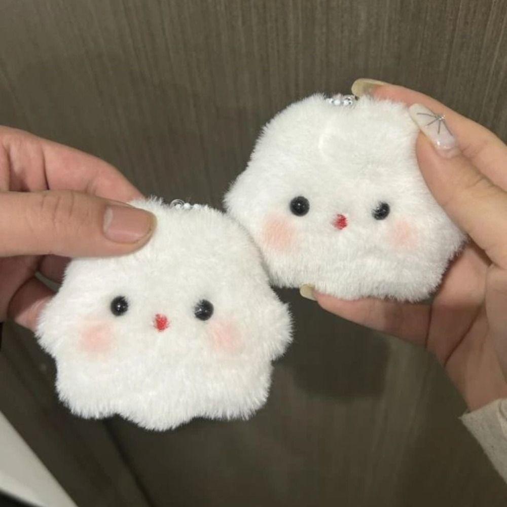 

Пушистый Белый Призрачный Брелок PP Хлопок Фаршированная Кукла Брелок Домашний Декор Партии