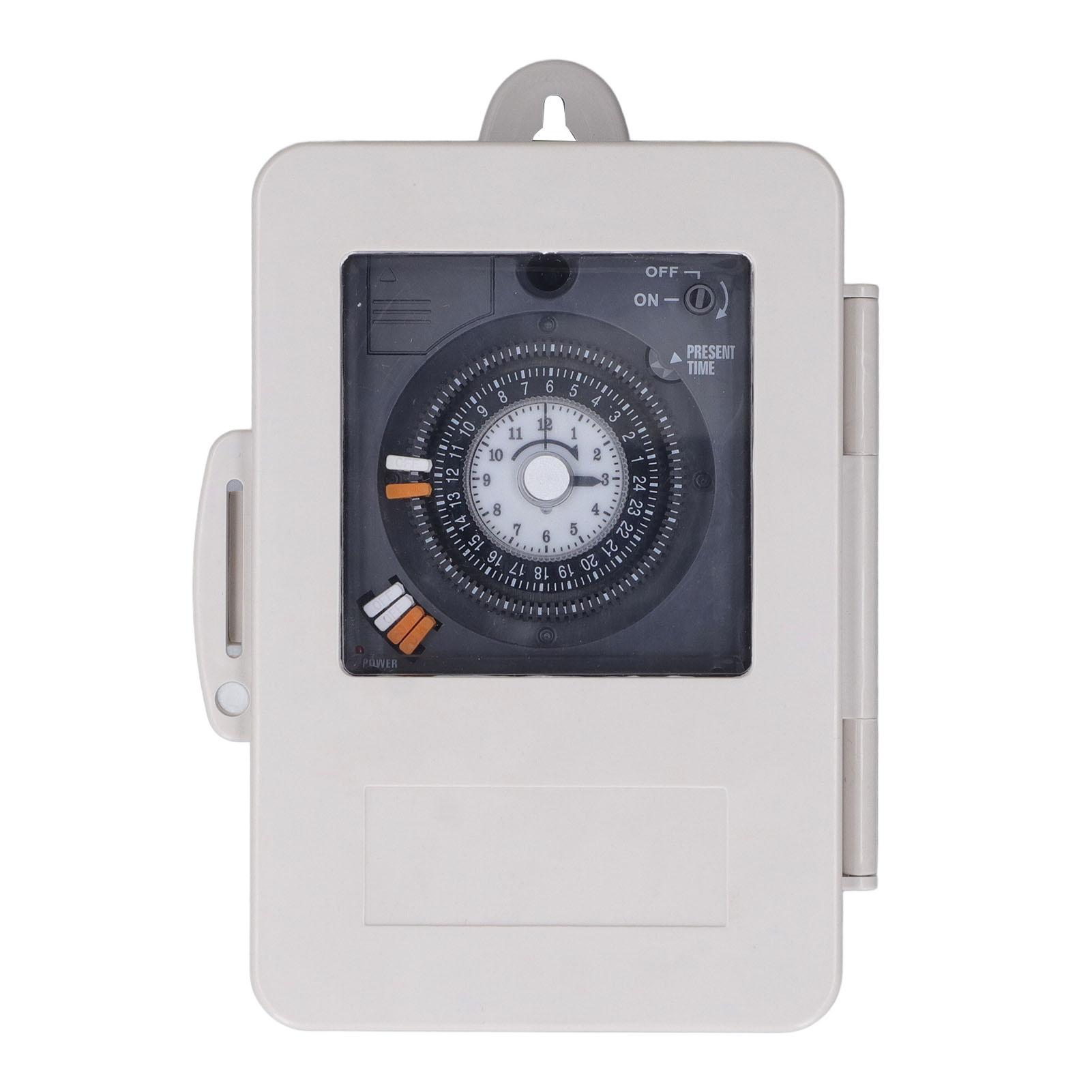 

Mechanical Timer Switch IP53 Rainproof 24H Cycle Time Relay 30A 250VAC Contact Capacity 100‑240VAC