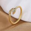 1 Piece of Cute Textured Snake Opening Ring, Gold/silver Ring, Mysterious Female Aesthetic Jewelry, Suitable for Daily Wear, Holiday Gift Giving