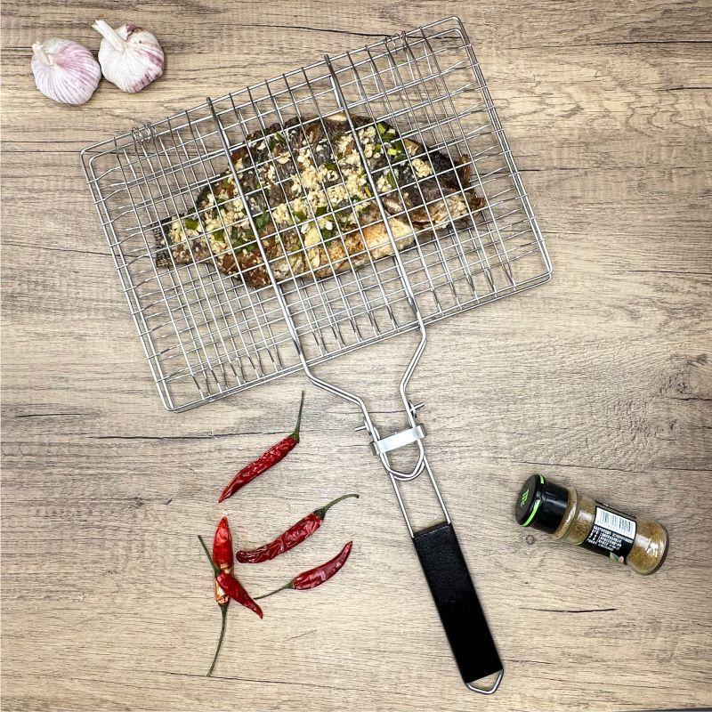 ZISIZ Faltbarer Edelstahl BBQ Grillzange