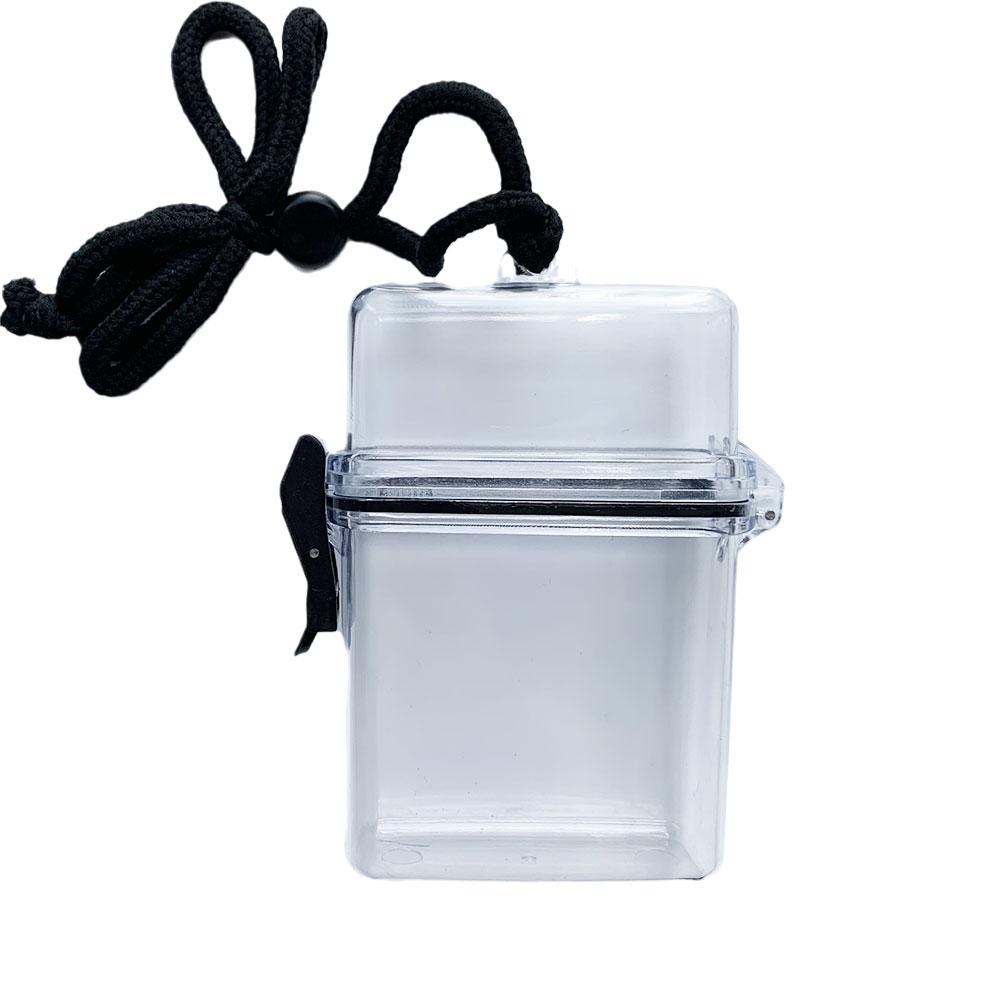 Mini Medikamentenbox Strandglas Geschenk Erste-Hilfe-Kasten Mit Umhängeband Transparente Kunststoff Quadratische Aufbewahrungsbox Mini Medikamentenbox