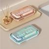 Double Grid Soap Box Drain Dormitory Incense Cover with Cover Light Luxury Bubble Double Layer Soap Dish