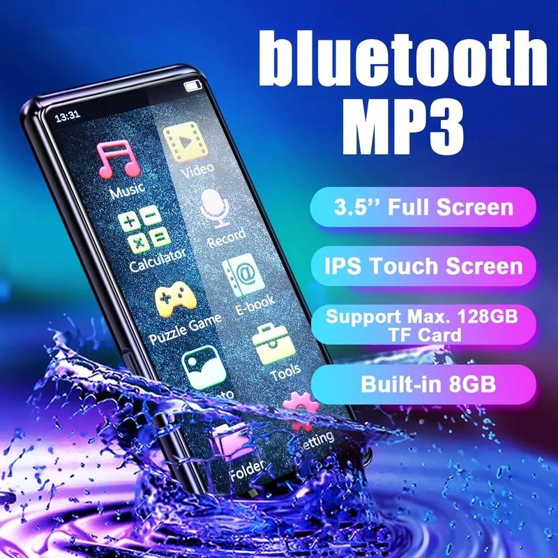 Mahdi M9 bluetooth 5.0 8GB Lossless MP3 MP4 Player 3.5inch HD IPS Full Screen External Speaker Ebook TF Card Music Player