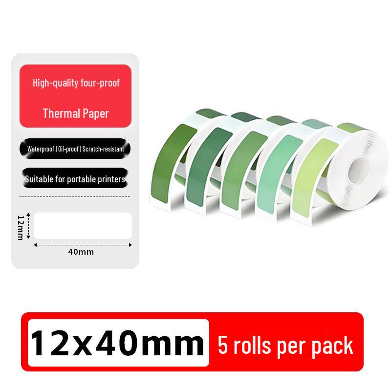 Small Roll Colored D30 Label Printing Paper, L12*40, L11P11P15 Stickers