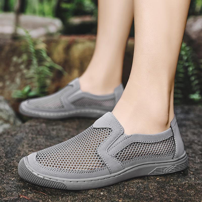 Men's 2025 Summer Breathable Flyknit Mesh Casual Shoes, Large Size, Lightweight
