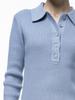 Chaenseseunoi Soft Slim Button Collar Knit - Sky /W243Tp08Sk