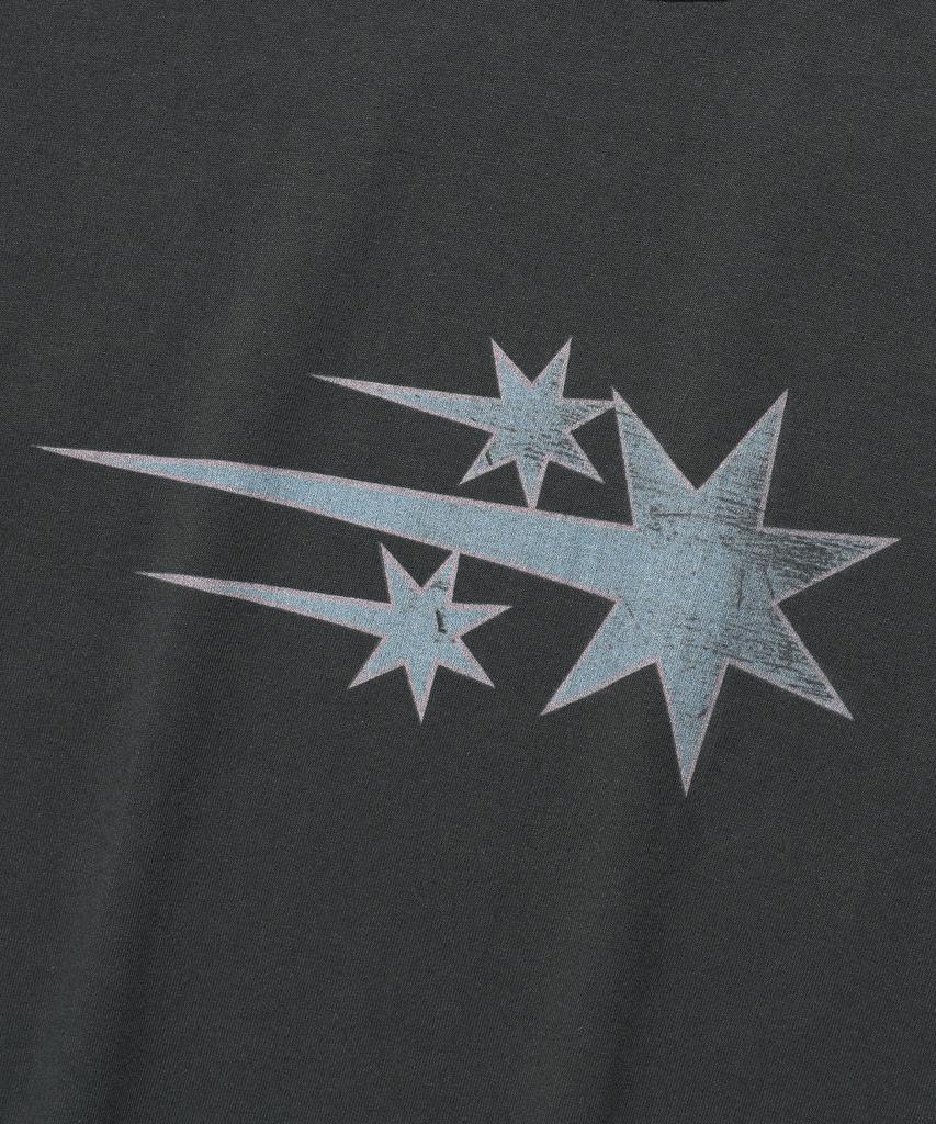 NICEGHOSTCLUB Vintage 3Star Basic Ringer Tee_Charcoal(Ng2Gmut538A)