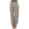 Women Spring Summer Casual Sport High-Waisted Elastic Waist Leopard Jogging Pants
