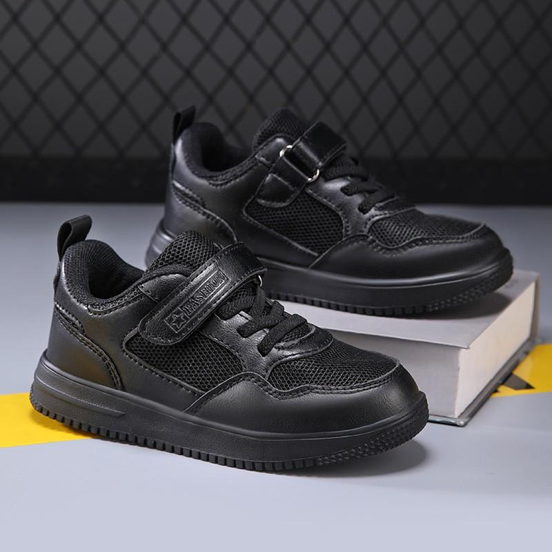 Youth style shoes Kids Black Mesh Running Shoes Boys Girls Lightweight Breathable Casual Sneakers School Outdoor Use