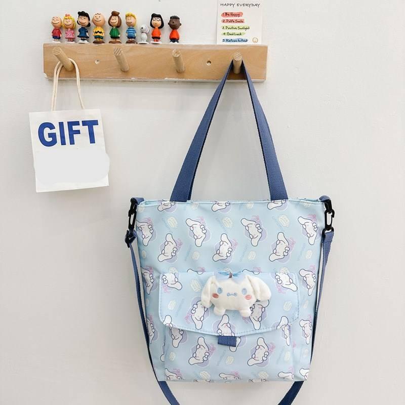 My Melody Nylon Crossbody Bag Lightweight Waterproof Tote For Kids Daily Use**