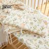 Easy Install Crib Protector Breathable Bumper Pad for Toddler Bed Soft Cotton Bed Rail Baby Shower Gift Newborns with Secure Straps Washable