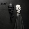 Dunkle Ästhetik Wanddeko Totenkopf Haken, 3D Gedruckt Gotisch Dekorativer Klebe Haken Schlüssel Halloween Thema Dekoration Halter, Montierter Aufbewahrungs Organizer für Zuhause