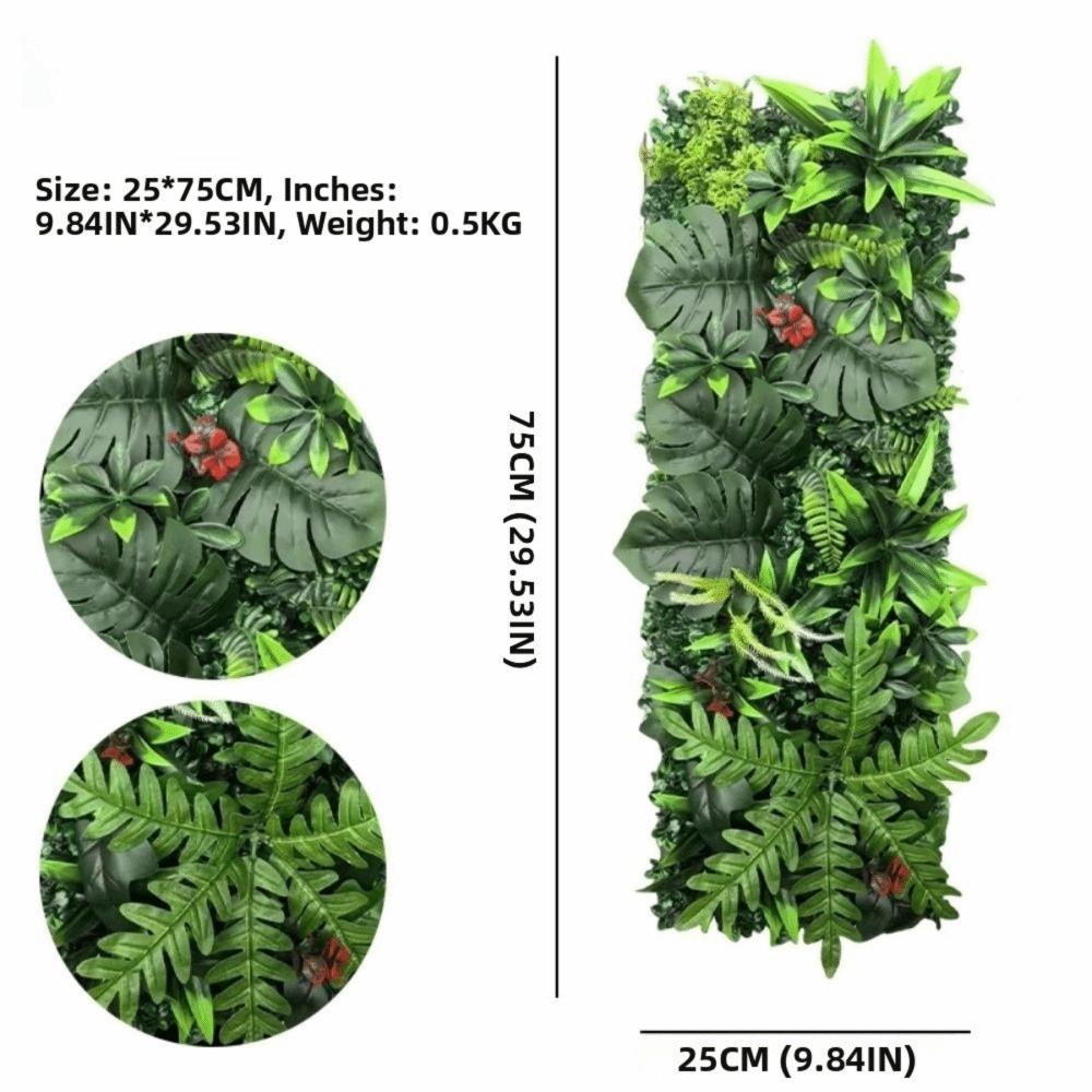 Realistic Artificial Plant Grass Wall Ivy Vibrant Greenery Faux Jungle Grass Panel Rattan Leaves Branches